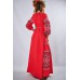 Embroidered Boho Maxi Dress "Fortune" Red